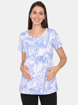 Zivame - Blue Bright Cobalt Coucou Maternity Knit Top
