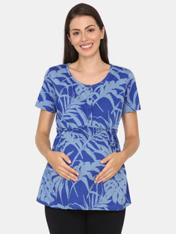 Zivame - Blue Coucou Maternity Knit Top
