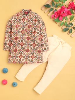 Jeetethnics - Multi-Color Printed Regular Kurta with Pyjama