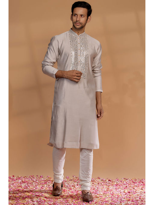 Carey Banarsi Off White Kurta Set