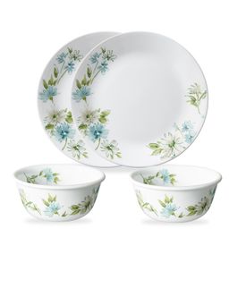 Corelle - Asia Collection Fairy Flora 26cm Dinner Plate (2Pcs) & 177ml Katori (2Pcs) Pack of 4