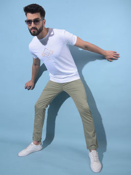 CRIMSOUNE CLUB - Mens Grey Graphic Print T-Shirt