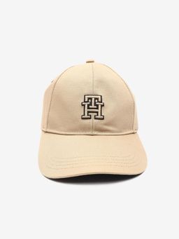 Tommy Hilfiger - Typographic Beige Cotton Baseball Cap