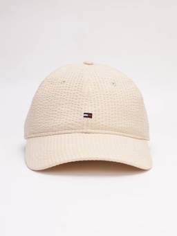 Tommy Hilfiger - Textured Beige Polyester Baseball Cap