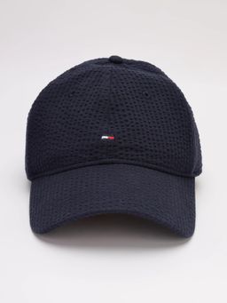 Tommy Hilfiger - Textured Blue Polyester Baseball Cap