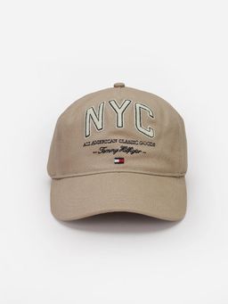 Tommy Hilfiger - Typographic Khaki Cotton Baseball Cap