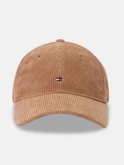 Tommy Hilfiger - Textured Brown Polyester Baseball Cap