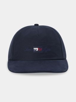 Tommy Hilfiger - Typographic Blue Cotton Baseball Cap