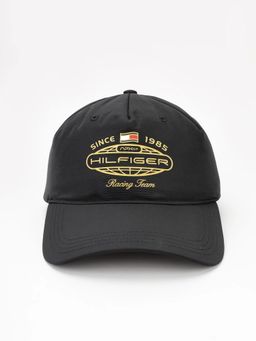 Tommy Hilfiger - Typographic Black Polyester Baseball Cap