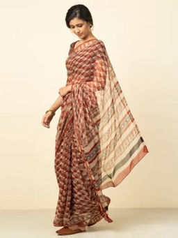 Fabindia - Chiffon Bagru Print Sari