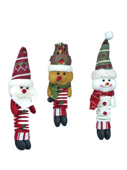 Little Surprise Box - Spring Reindeer,Santa,Snowman Christmas Ornament (Set Of 3)