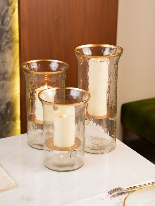 Rad Living Magnifique Hurricane Candle Holders (Set Of 3)