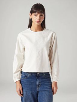 Levi's - White Regular Fit Embroidery Top
