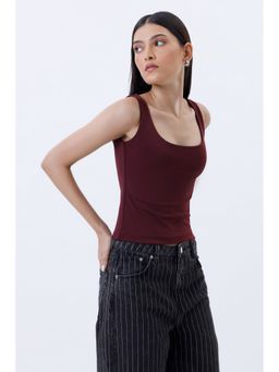 COLOR CAPITAL - Burgundy Tank Top