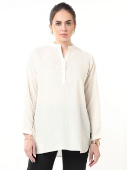 Gazillion - Beige Gemini Linen Tunic