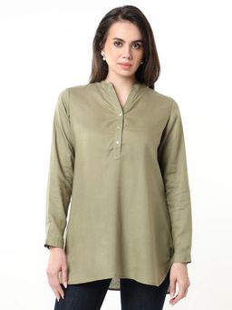 Gazillion - Green Gemini Linen Tunic