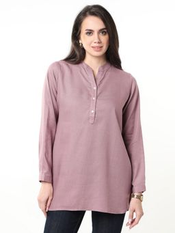 Gazillion - Mauve Gemini Linen Tunic