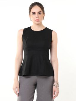Gazillion - Black Gianna Formal Linen Top