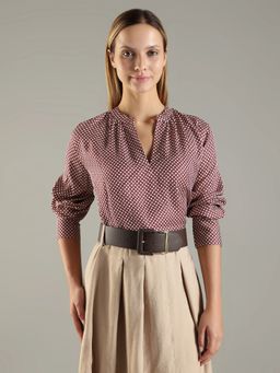 Tommy Hilfiger - Burgundy Slim Fit Viscose Top