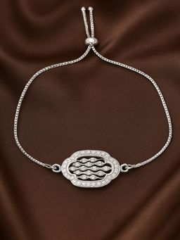 Estele - Elegant CZ Oval Design Bracelet | Rhodium Plated | Daily to Occasion Wear