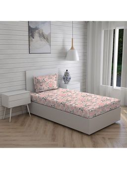 Layers - Classic 100% Cotton 104 Tc Single Bedsheet - Pink (Set of 2)