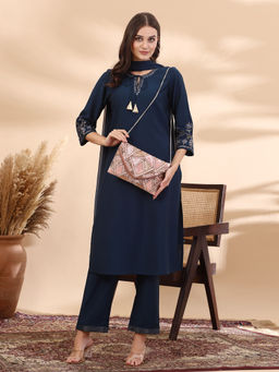 Anekaant - Kooky Dusty Pink Net Sequinned Cotton Canvas Sling Bag