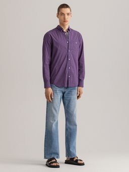 GANT - Men Purple Checks Regular Shirt