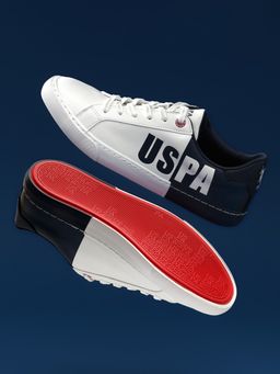 U.S. POLO ASSN. - Tresten Mens Casual Colorblock Off White Sneakers