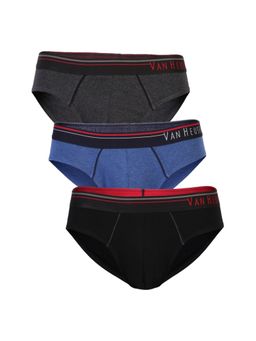Van Heusen Innerwear - Men Pack of 3 Antibacterial & Colour Fresh Briefs - Multicolour