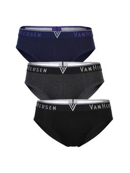 Van Heusen Innerwear - Men Pack of 3 Antibacterial & Colour Fresh Briefs - Multicolour