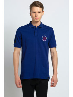 Van Heusen Innerwear - Men Varsity Inspired & Short Sleeve Polo T-Shirt - Blue