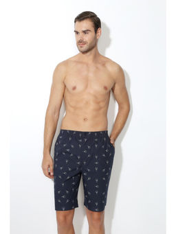 Van Heusen Innerwear - Men Athleisure Soft Suede Touch & Functional Pocket Shorts - Navy