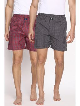 Van Heusen Innerwear - Men Pack of 2 Side Pocket & Superior Lustre Boxer Shorts - CCK28A,CCK28B