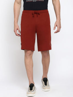 Van Heusen Innerwear - Athleisure Men Smart Tech & Easy Stain Release Knit Shorts - Fired Brick