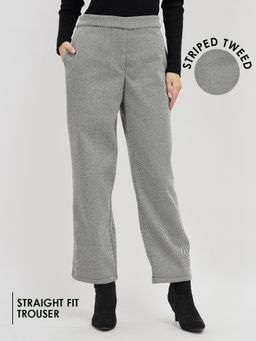 AAREIN - Stripe Tweed Grey Pant