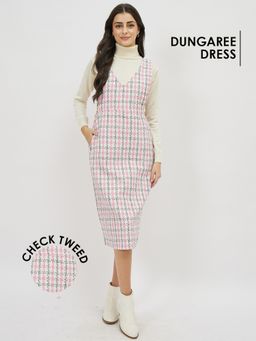 AAREIN - Tweed Midi Pink Dress