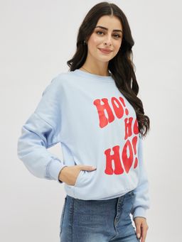AAREIN - Graphic Printed Blue Sweatshirt