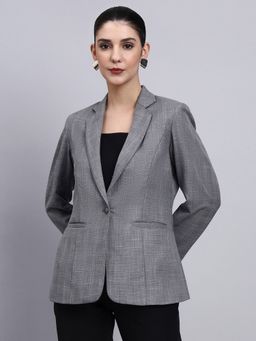 Powersutra - Tailored Oxidized Button Grey Blazer