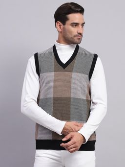 Monte Carlo - Men's Black V Neck Sleeveless Sweater