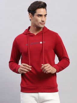 Monte Carlo - Men's Solid Red Full Sleeves Hoodie
