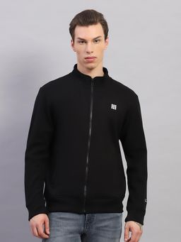 Rock.it - From House Of Men's Solid Black High Neck Jacket