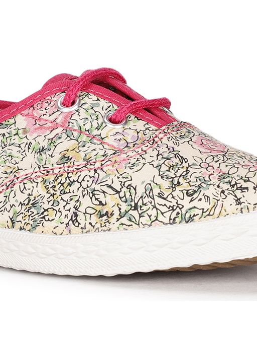 Buy Bata Printed Cream Casual Shoes Online