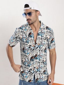 Bene Kleed - Men Multicolor Color Resort Collar Shirt