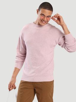 Bene Kleed - Men Regular Fit Knitted Pink Sweater