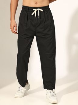 SHOWOFFFF - Men Black Relaxed-Fit Casual Pant