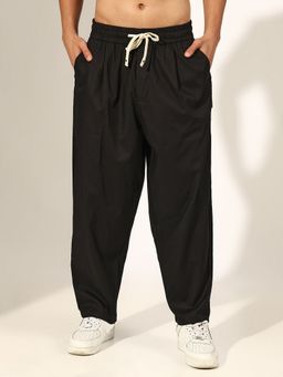 SHOWOFFFF - Men Black Relaxed Fit Casual Pant
