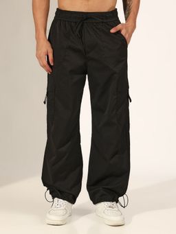 SHOWOFF - Men Black Relaxed Fit Cargo Pant