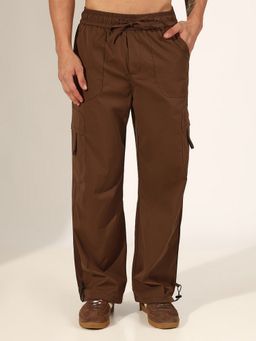 SHOWOFF - Men Brown Relaxed Fit Cargo Pant