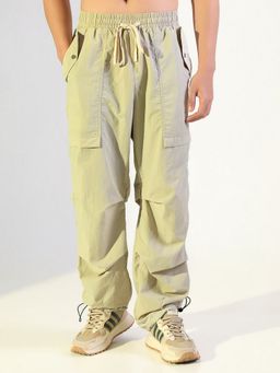 SHOWOFF - Men Cream Loose Fit Pant
