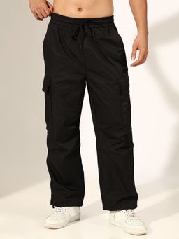 SHOWOFF - Men Black Relaxed Fit Cargo Pant